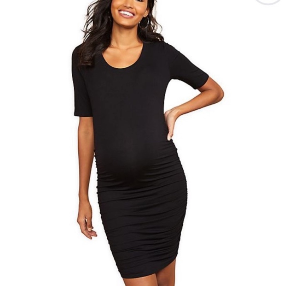 Black Maternity Mini Dress XS